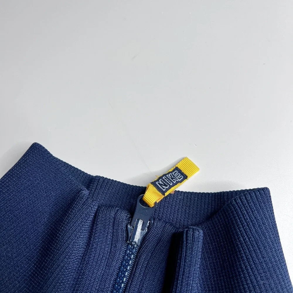 Vintage Nike Reversible Windbreaker Jacket Kids Large 14-16 Yellow Navy Blue Zip